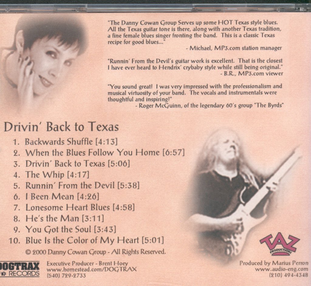 Danny Cowan Group - Drivin' Back To Texas - Cd