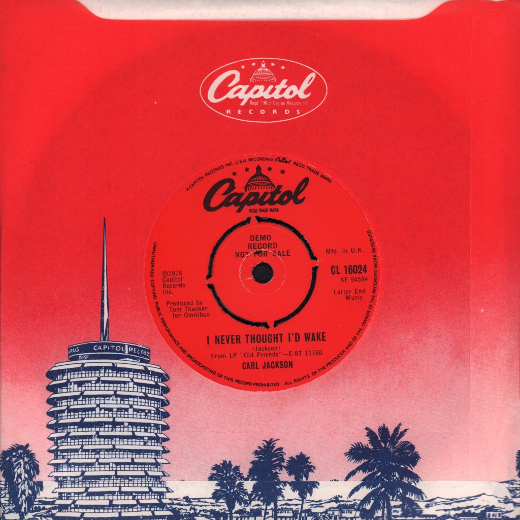 Carl Jackson - Anyone Is No One - 7 Inch