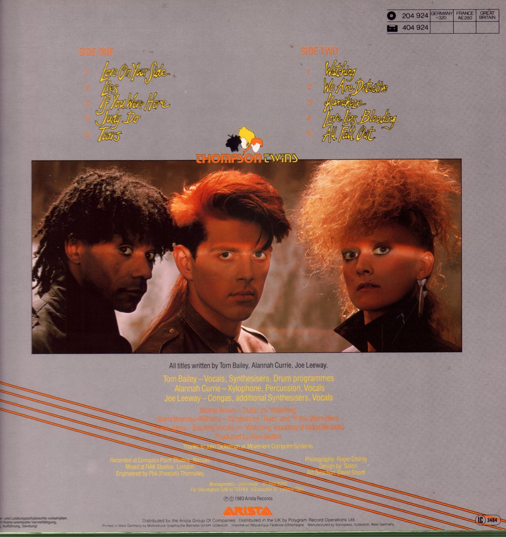 Thompson Twins - Quick Step And Side Kick - Lp