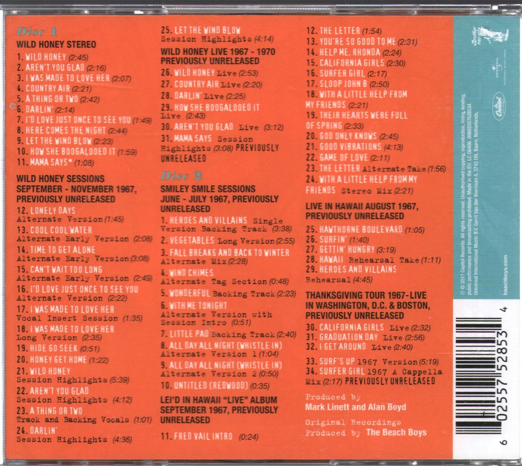 Beach Boys - 1967 - Sunshine Tomorrow - Double Cd