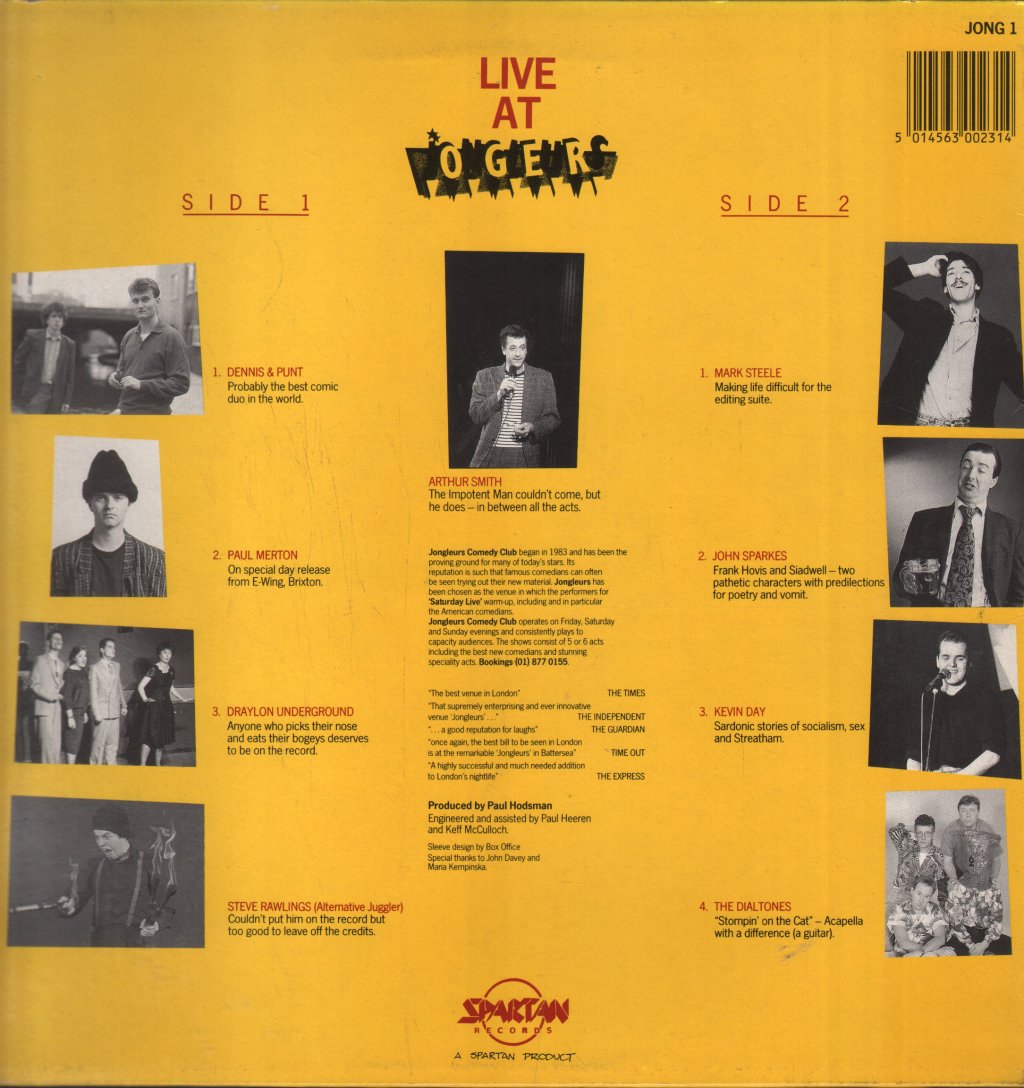 Various Artists - Live At Jongleurs - Lp