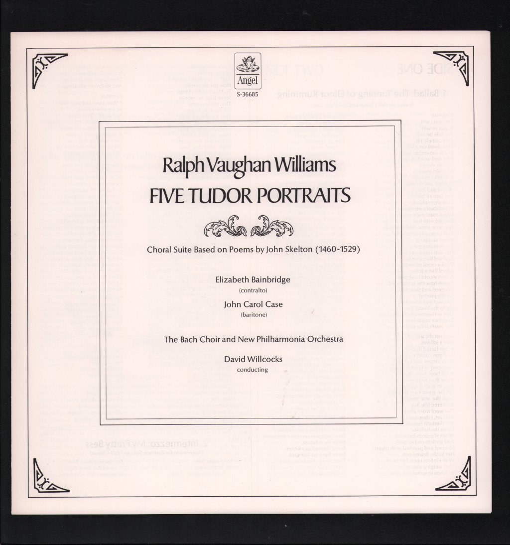 Elizabeth Bainbridge / John Carol Case / New Philharmonia Orchestra / David Willcocks - Ralph Vaughan Williams - Five Tudor Portraits - Lp