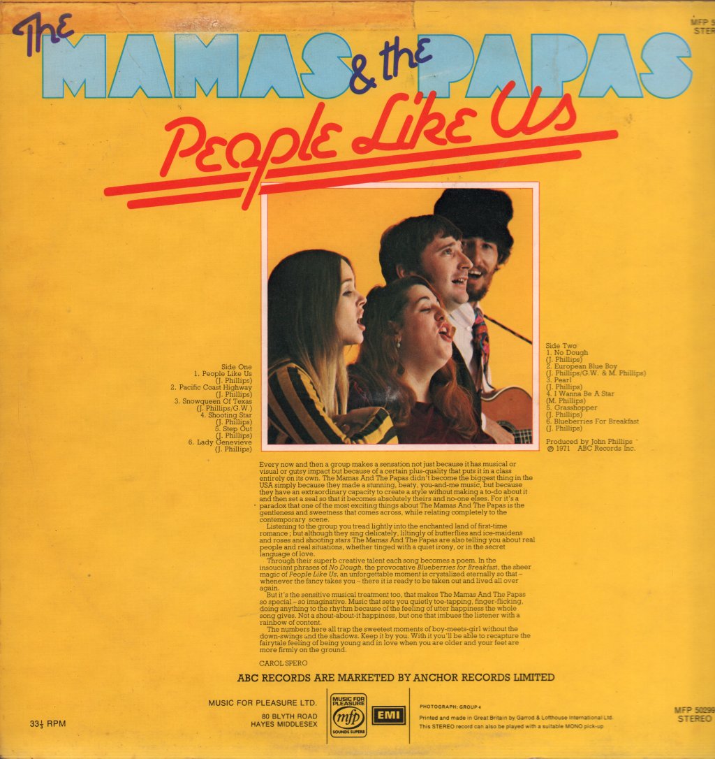 Mamas & The Papas - People Like Us - Lp
