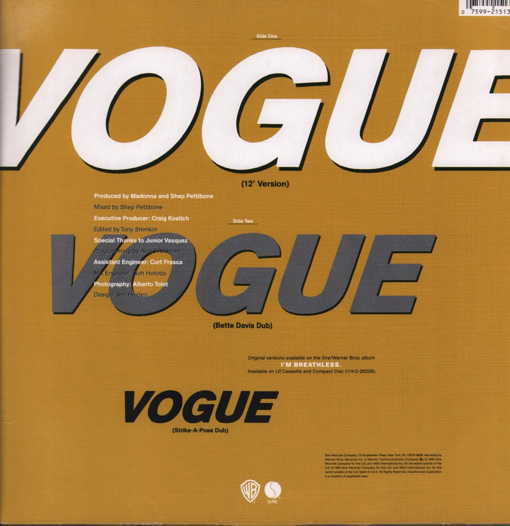 Madonna - Vogue - 12 Inch