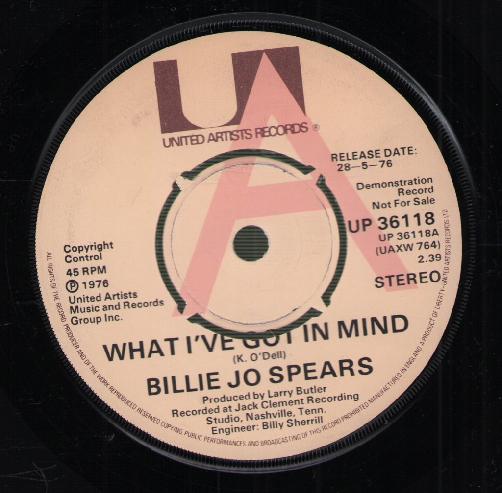 Billie Jo Spears - What I've Got In Mind - 7 Inch