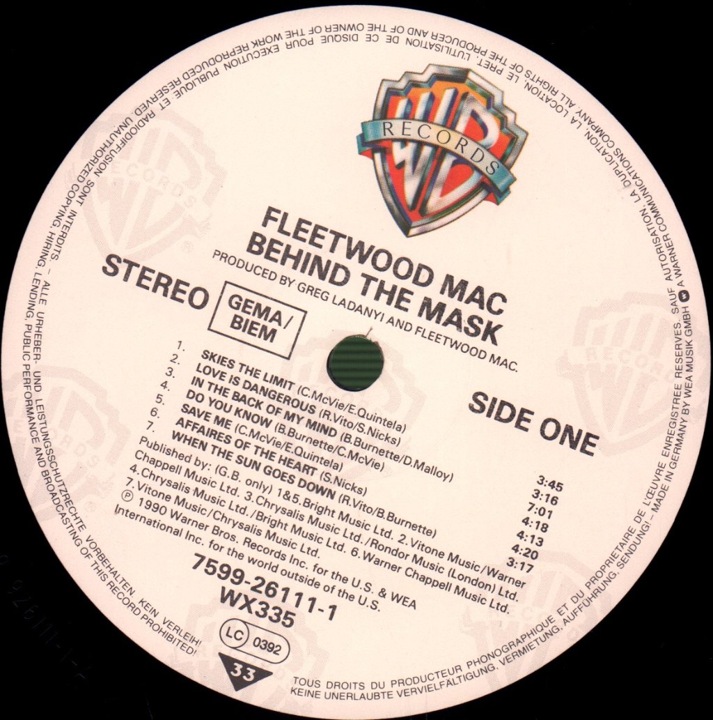 Fleetwood Mac - Behind The Mask - Lp