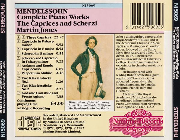 Martin Jones - Complete Piano Works The Caprices And Scherzi - Cd