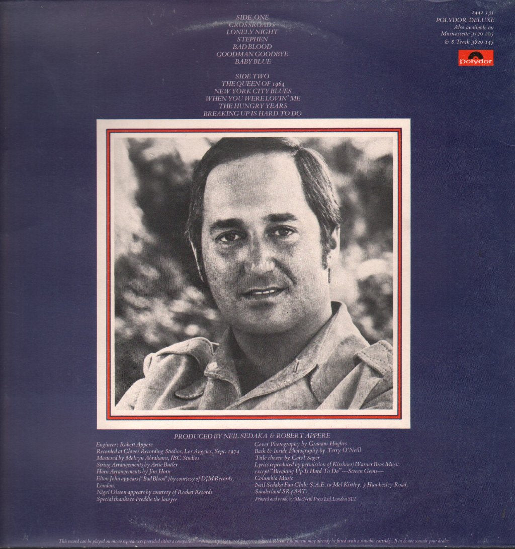 Neil Sedaka - Overnight Success - Lp