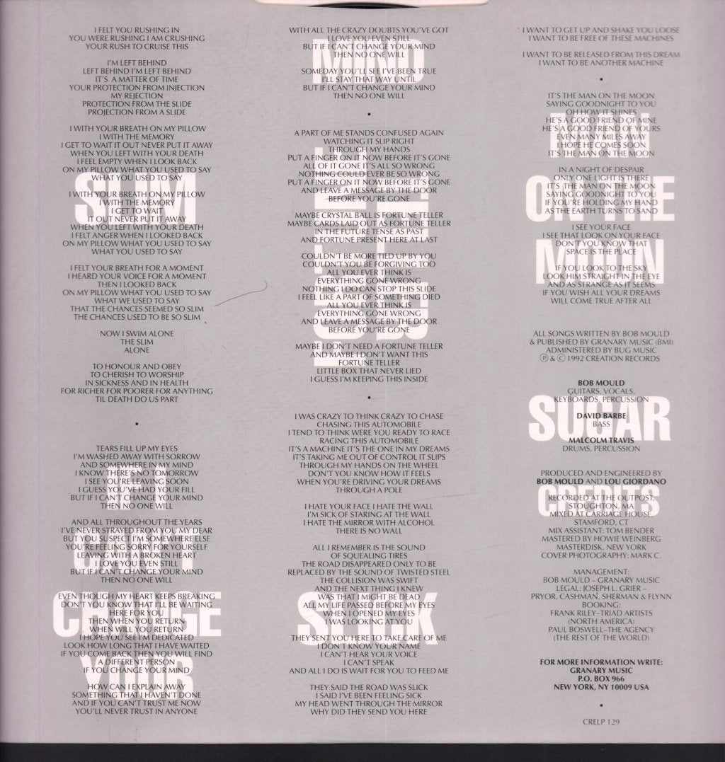 Sugar (Bob Mould's Group) - Copper Blue - Lp