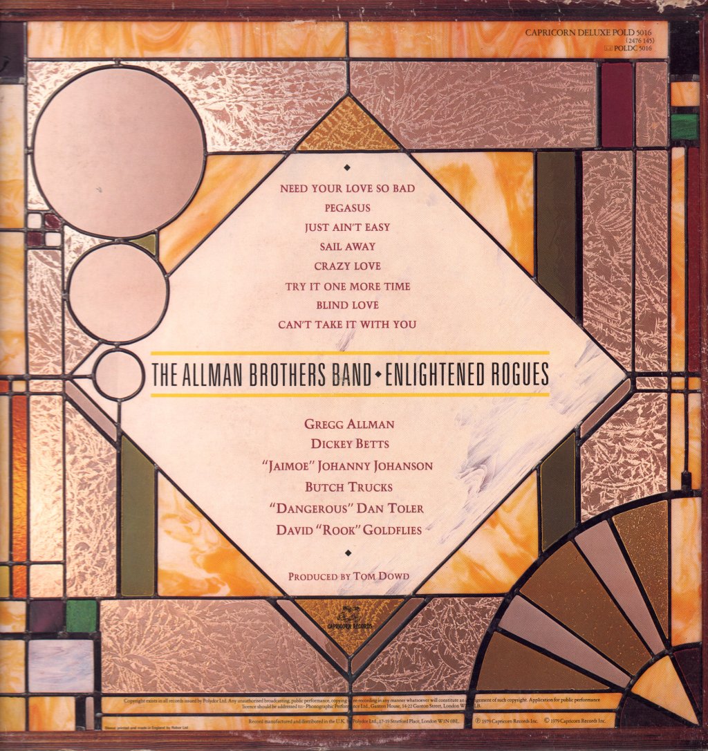 Allman Brothers Band - Enlightened Rogues - Lp