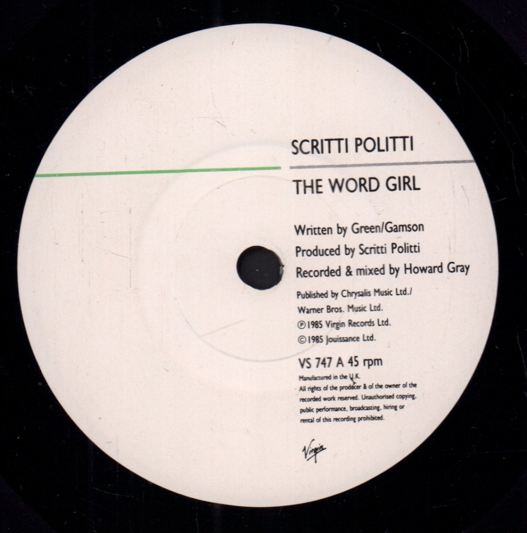 Scritti Politti - Word Girl - 7 Inch