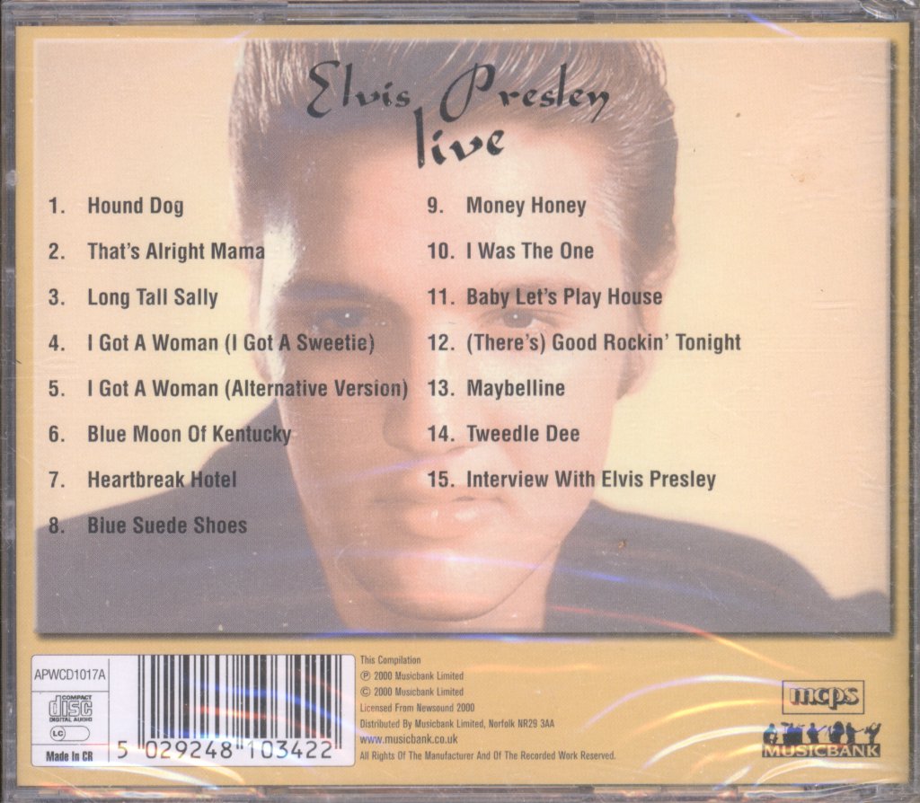 Elvis Presley - Live - Cd