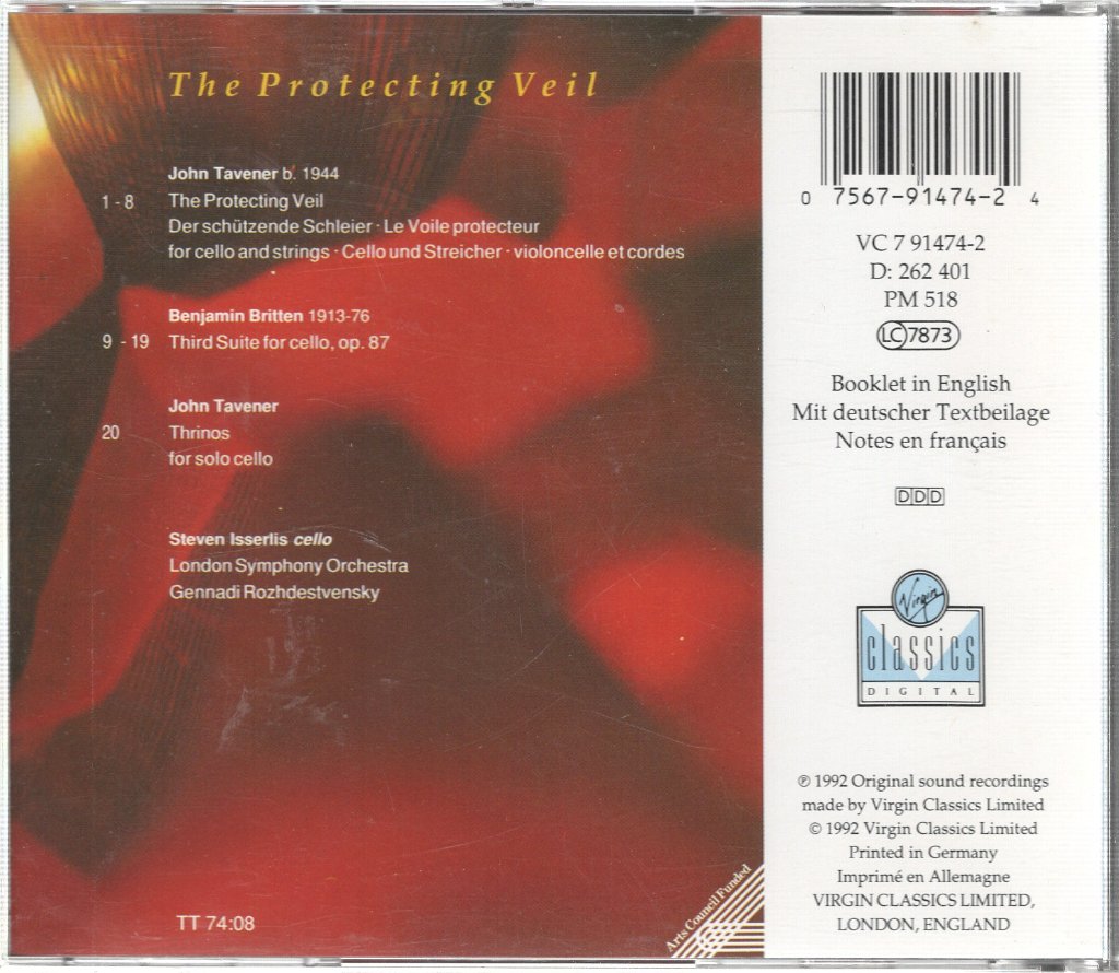 John Tavener - Protecting Veil - Cd