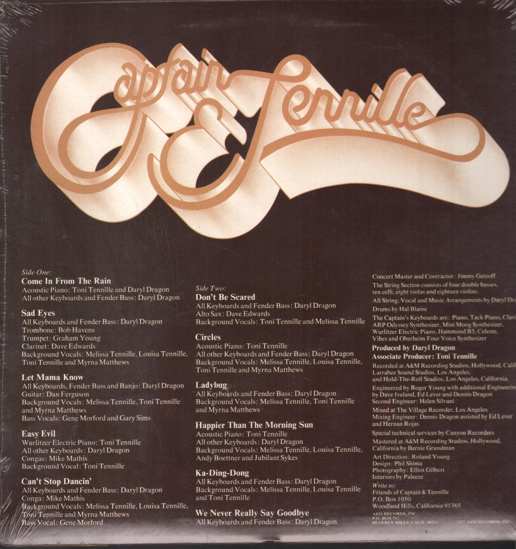 Captain And Tennille - Come In From The Rain - Lp