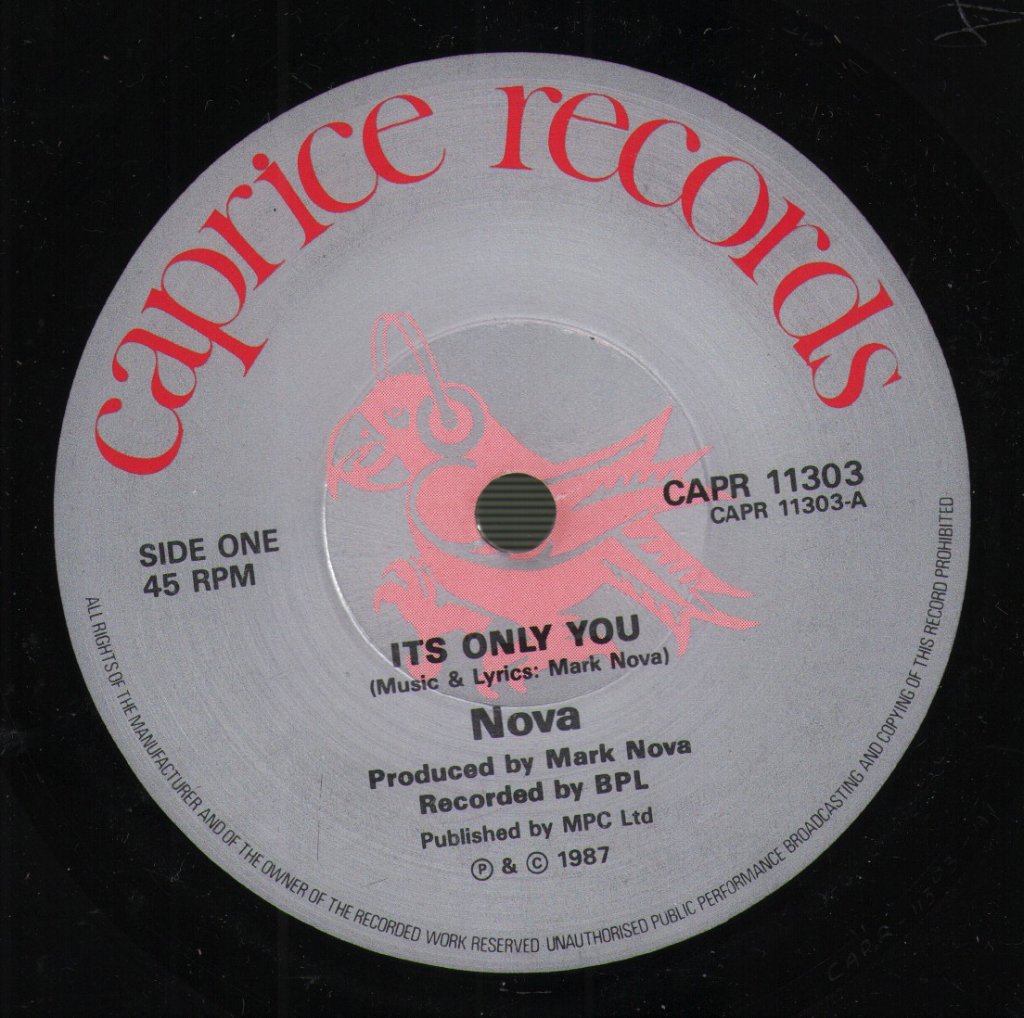 Nova - It's Only You / Cry Myself - 7 Inch