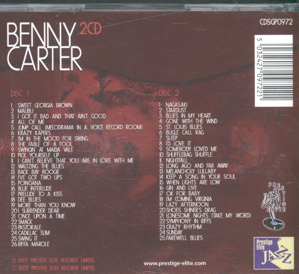 Benny Carter And His Orchestra - Radio Years 1939-46 - Cd