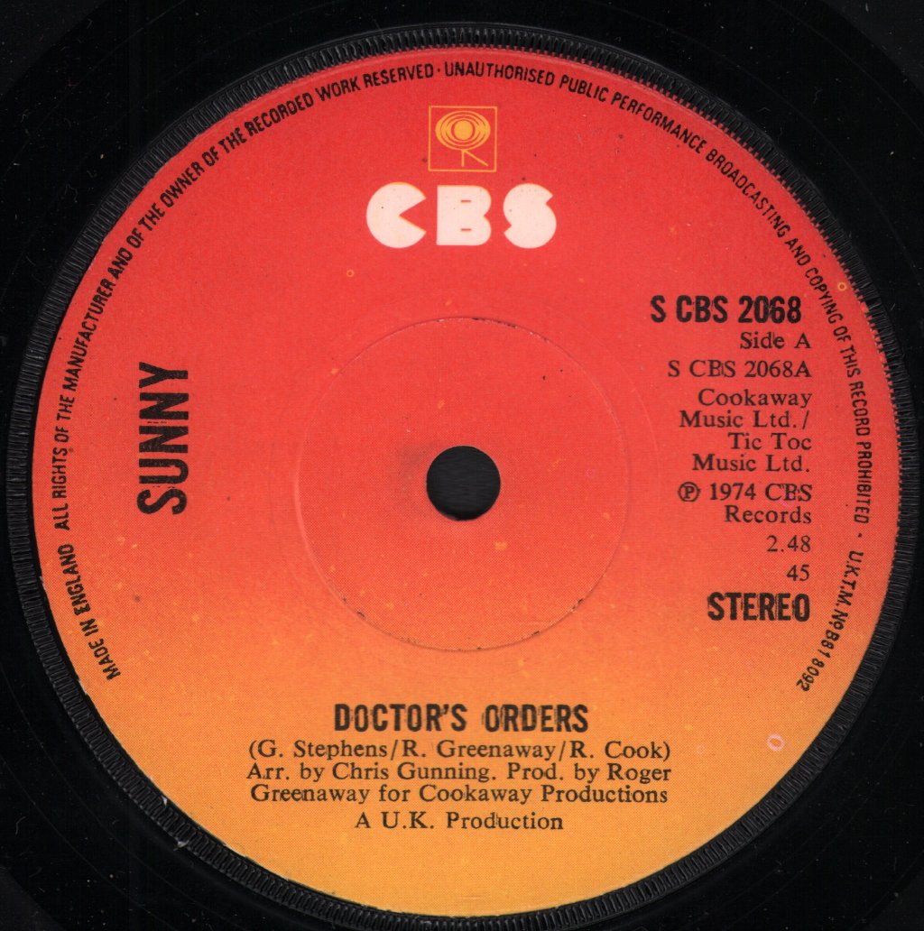 Sunny - Doctor's Orders - 7 Inch
