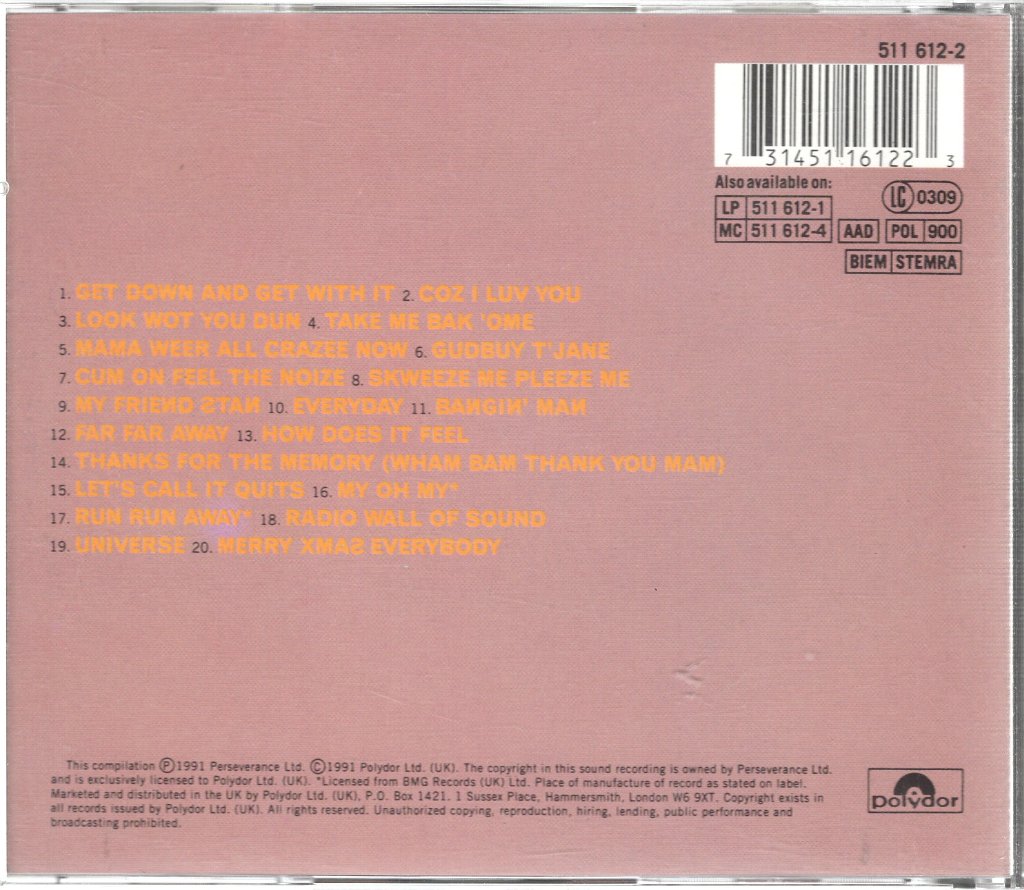 Slade - Wall Of Hits - Cd