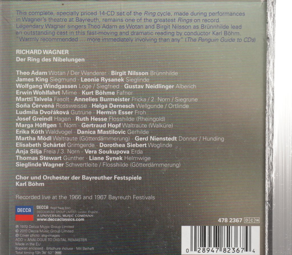 Various Artists - Wagner - Der Ring Des Nibelungen - Cd Set