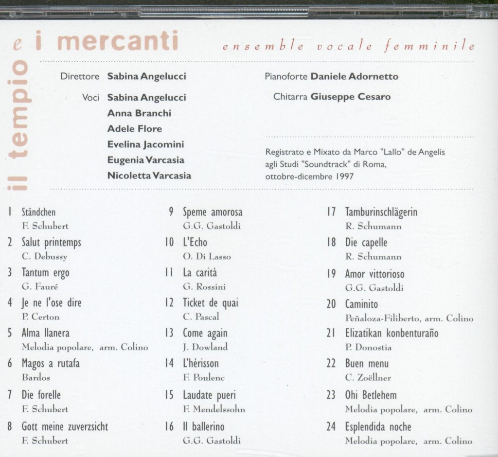 il tempio e i mercanti / ensemble vocale femminile - il tempio e i mercanti / ensemble vocale femminile - Cd
