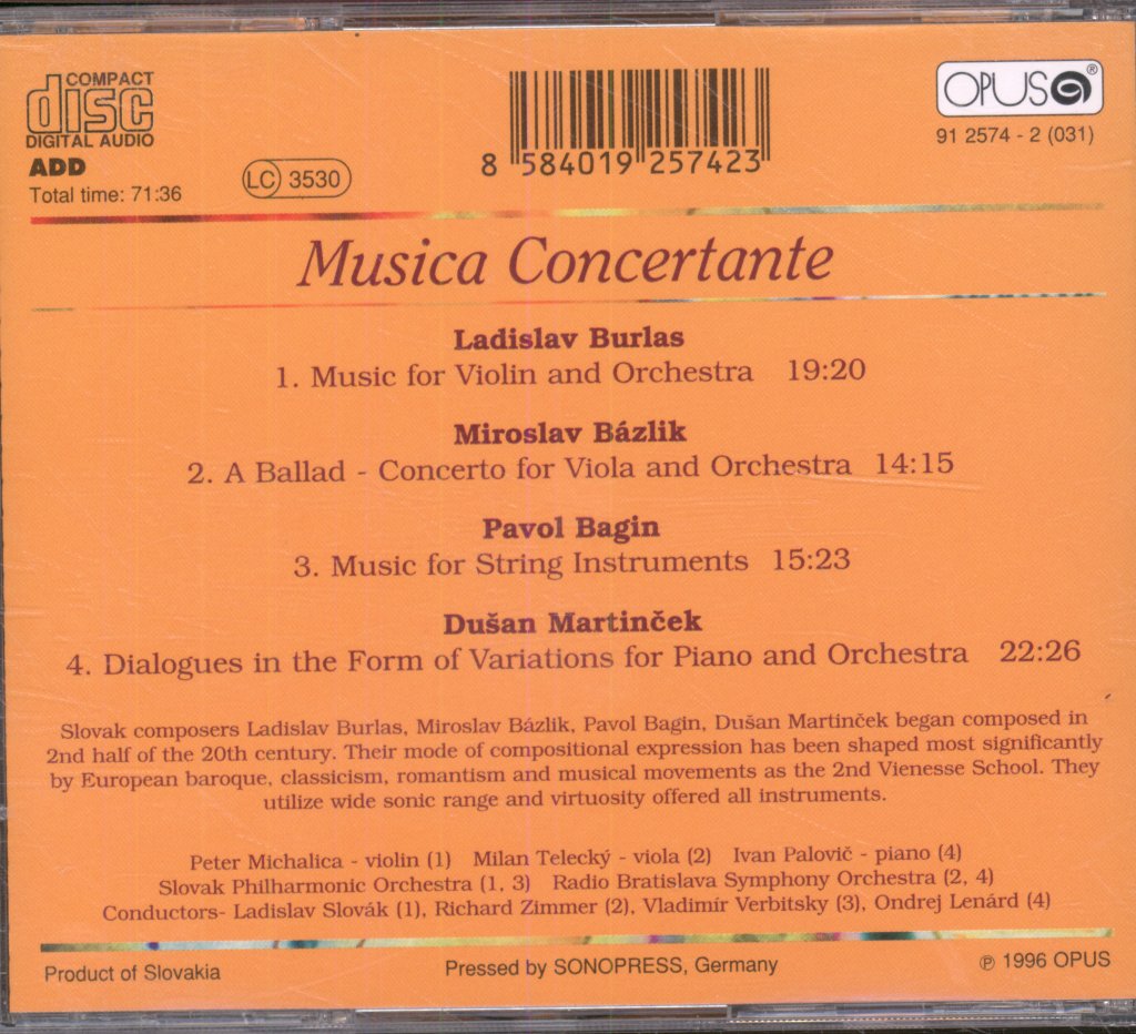Musica Concertante - Musica Concertante - Cd