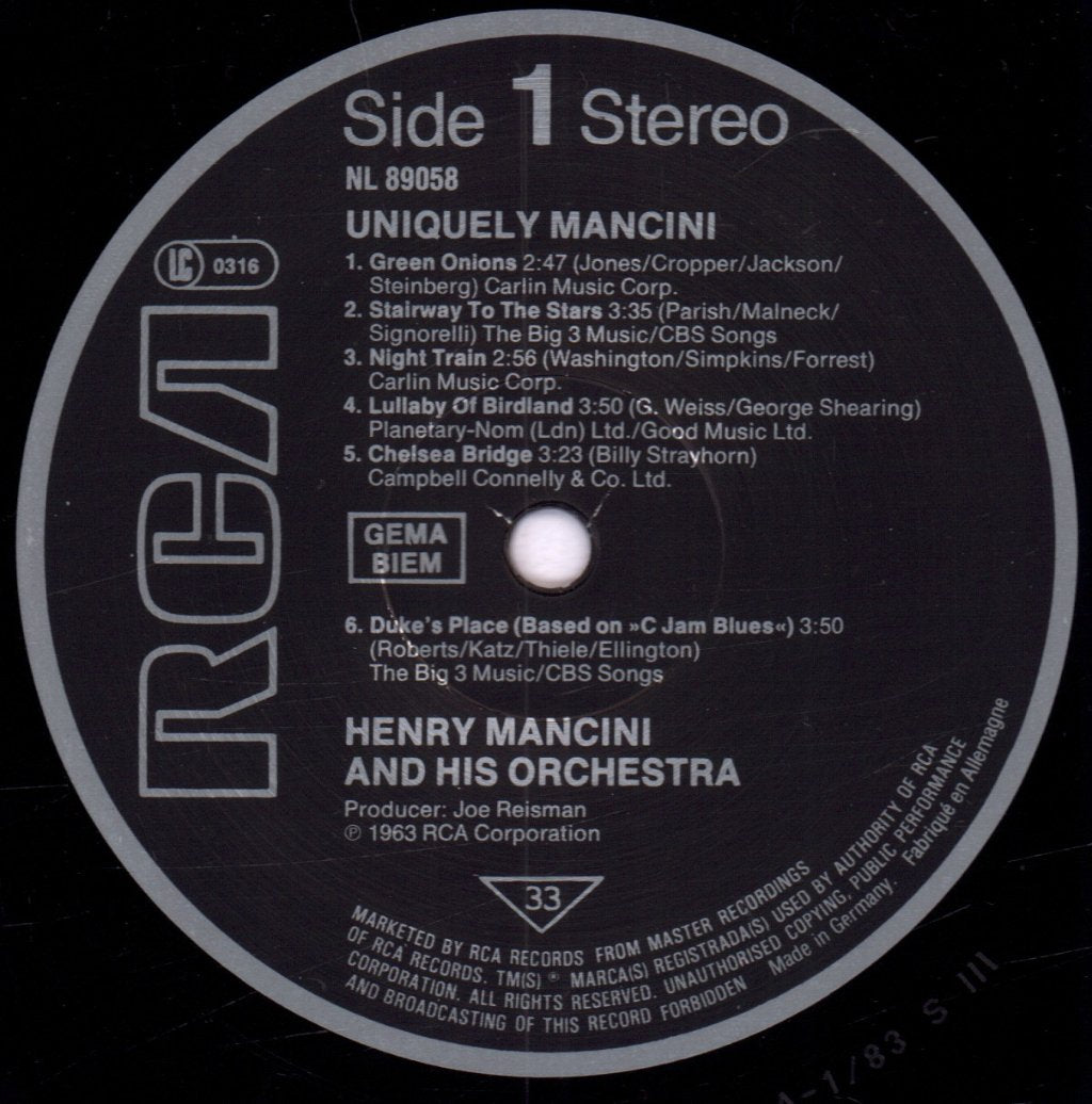 Henry Mancini - Uniquely Mancini - Lp