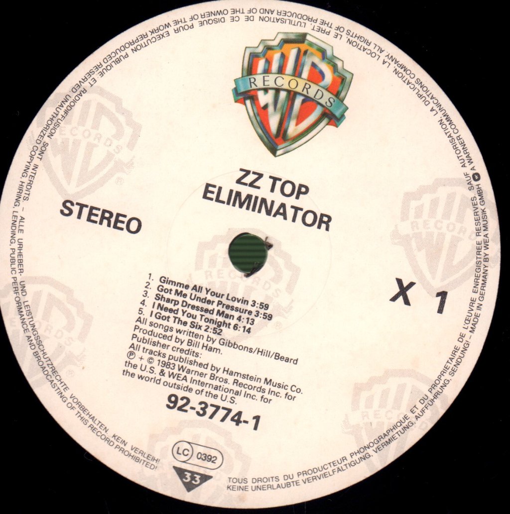 ZZ Top - Eliminator - Lp