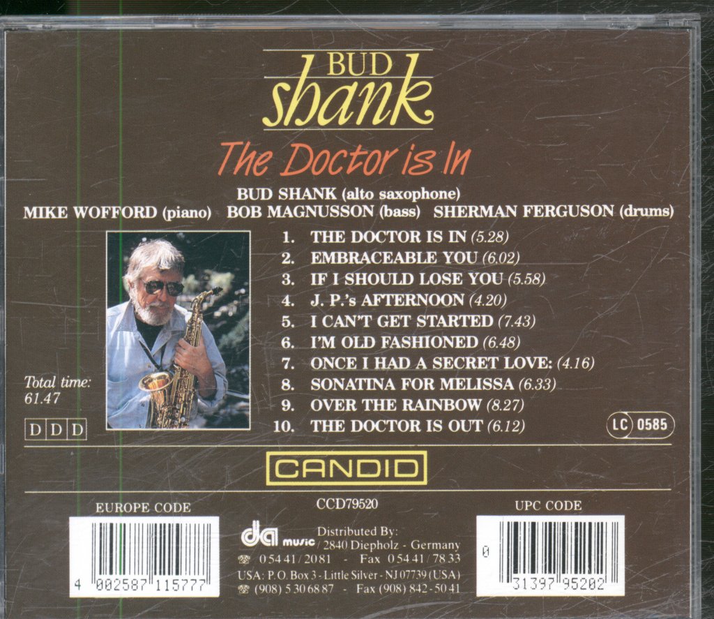 Bud Shank - Doctor Is In - Cd