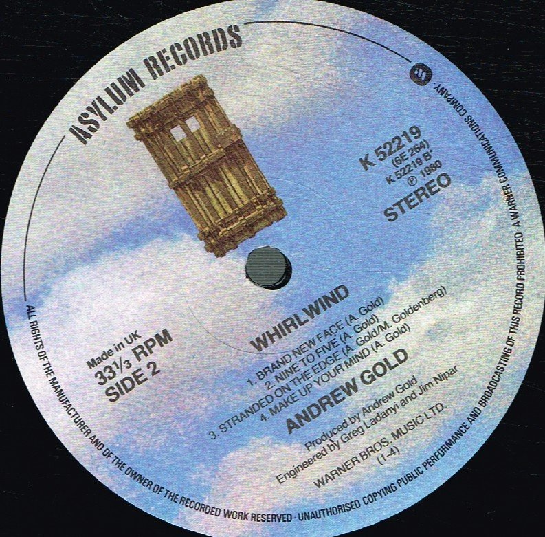 Andrew Gold - Whirlwind - Lp