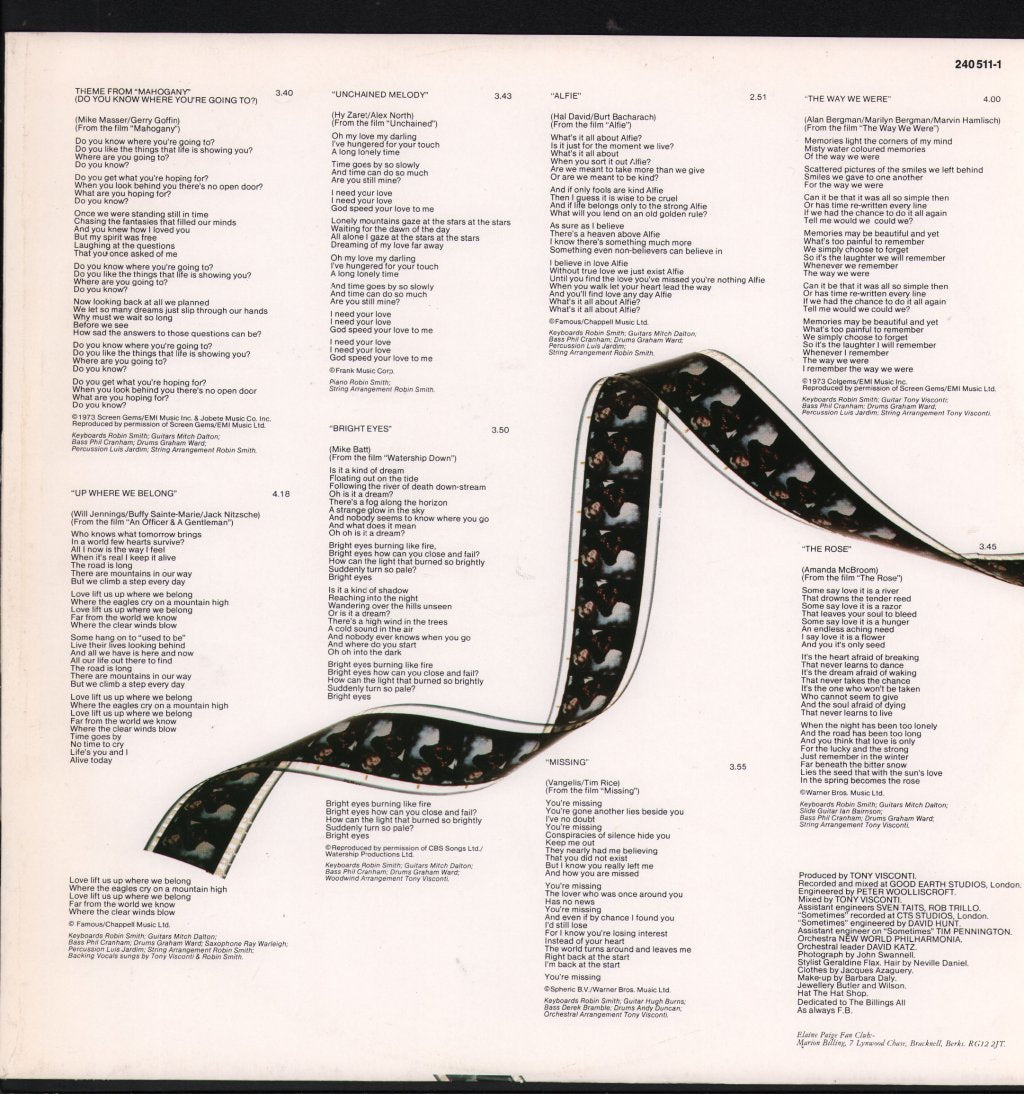 Elaine Paige - Cinema - Lp