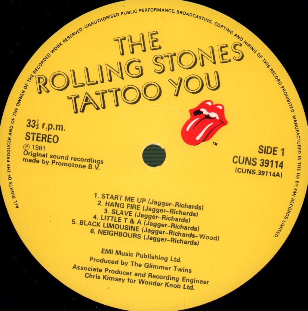 Rolling Stones - Tattoo You - Lp