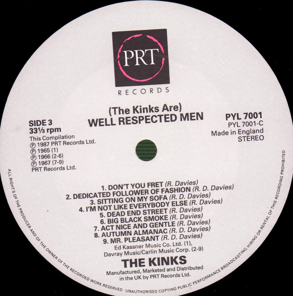 Kinks - Kinks Are Well Respected Men - Double Lp