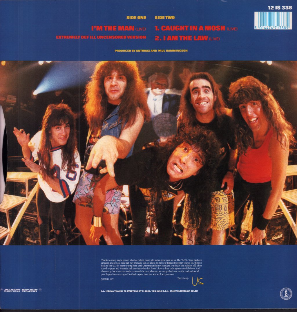 Anthrax (Metal Group) - I'm The Man - 12 Inch