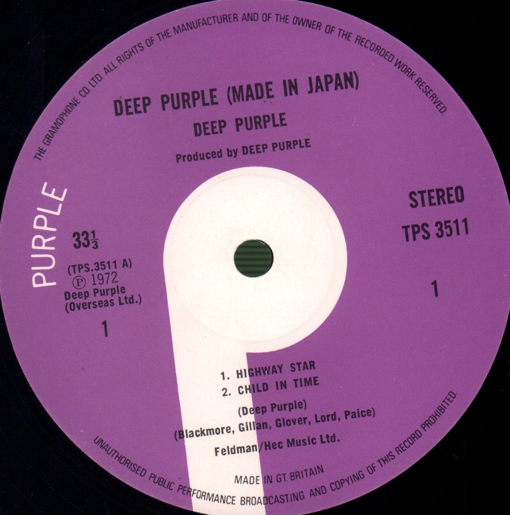 Deep Purple - Made In Japan - Double Lp