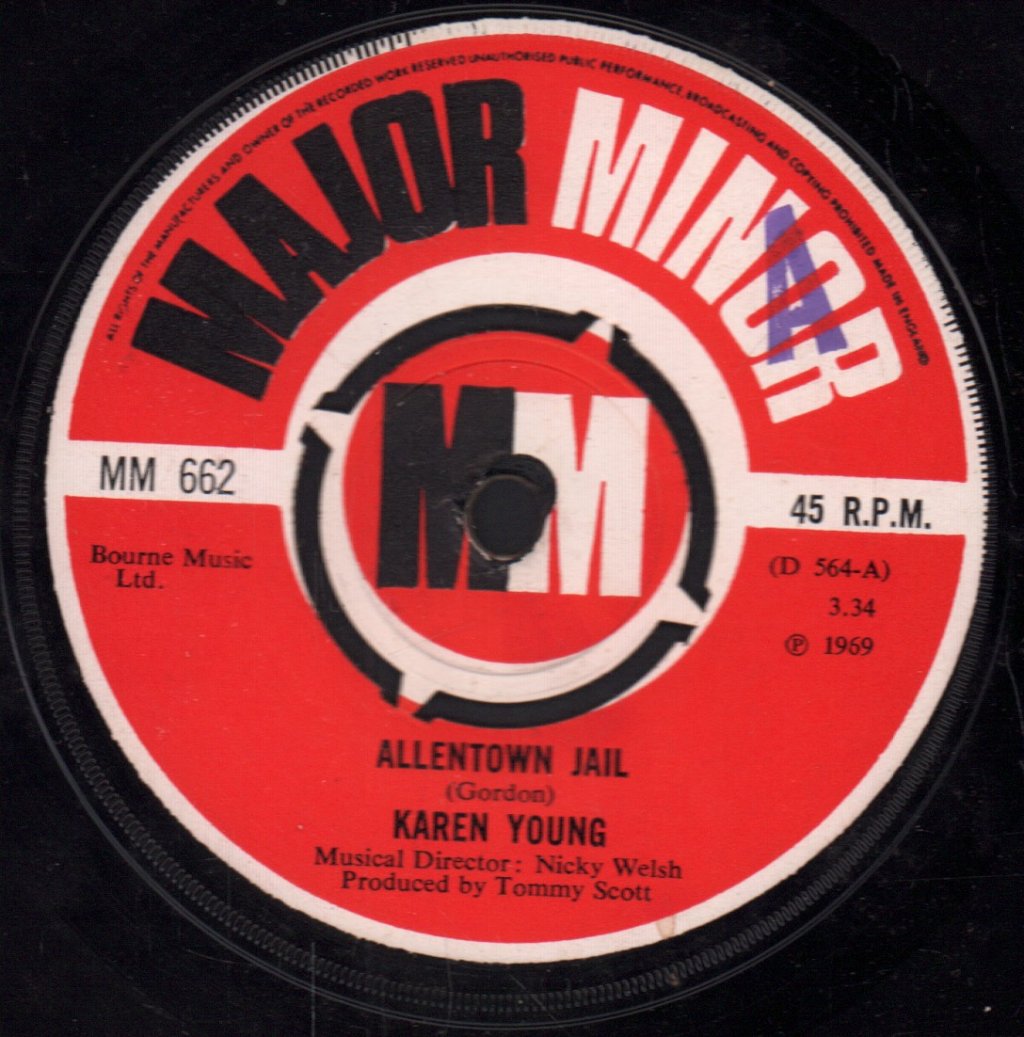 Karen Young (Female Synth Pop) - Allentown Jail - 7 Inch