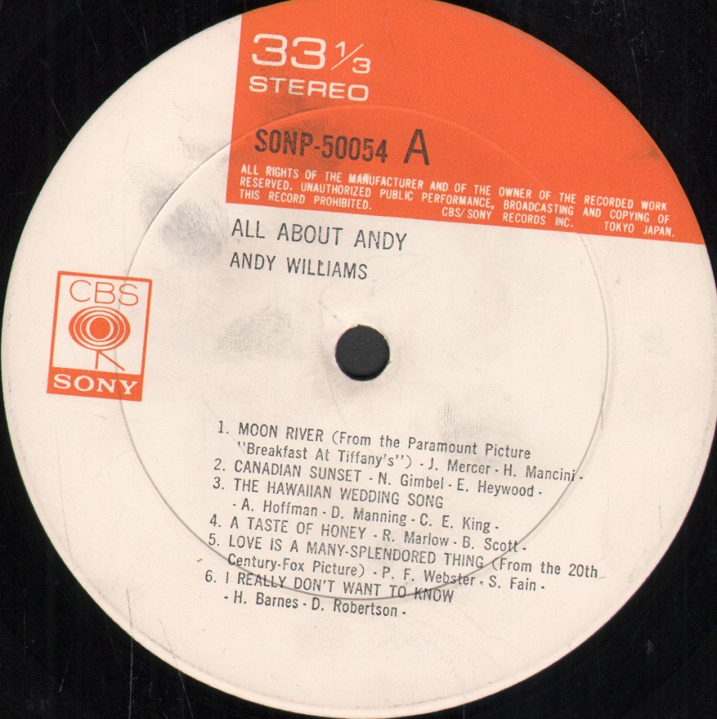 Andy Williams - All About Andy - Double Lp