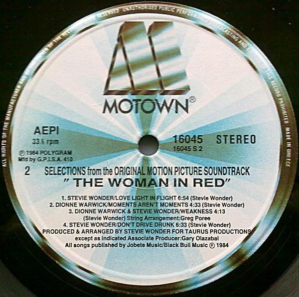 Stevie Wonder - Woman In Red Selection From The Original Motion Picture Soundtrack - Lp