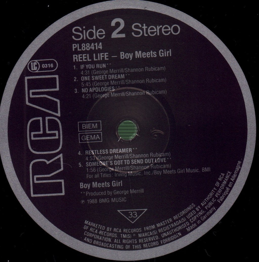 Boy Meets Girl - Reel Life - Lp