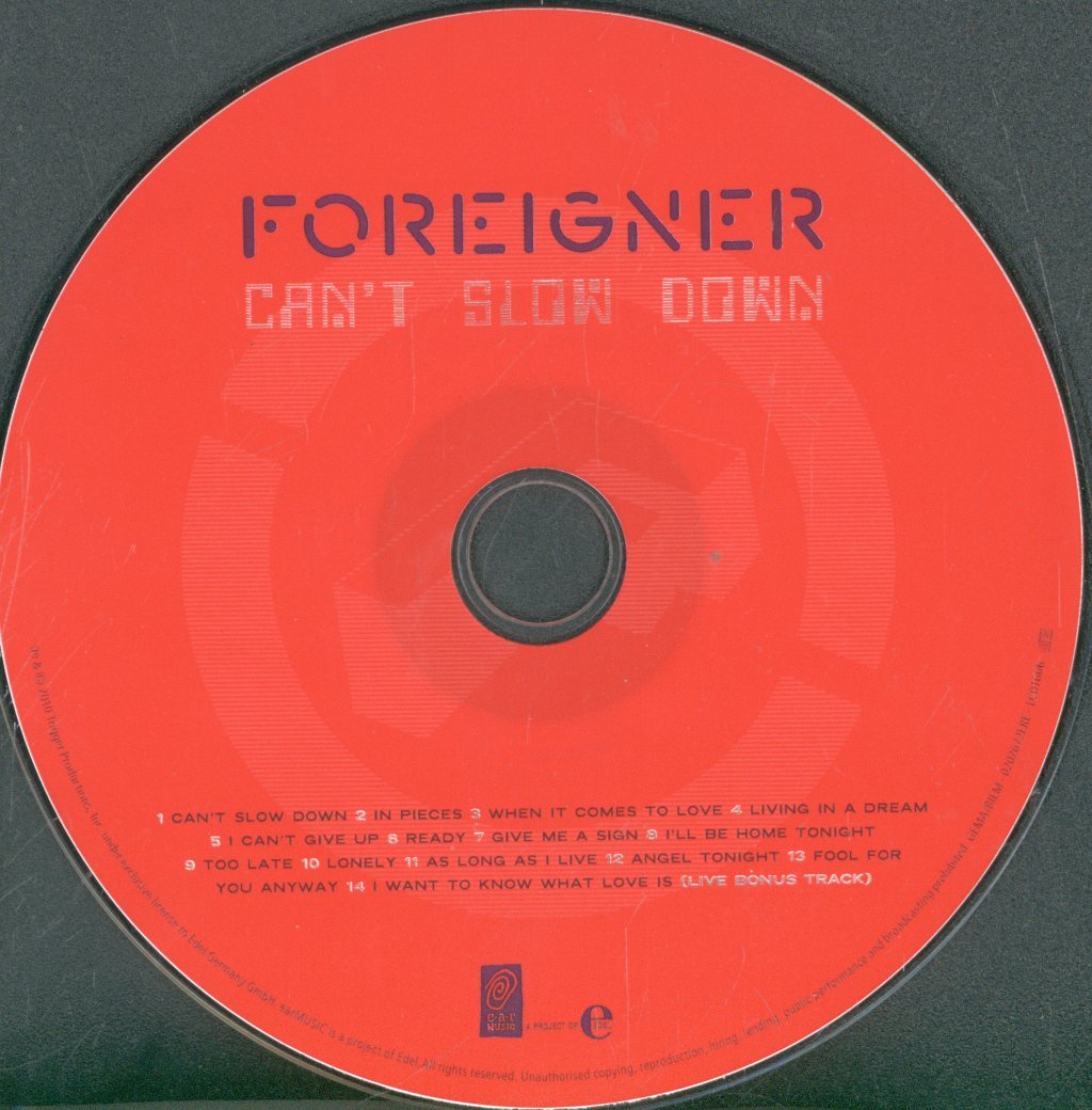 Foreigner - Can't Slow Down - Cd