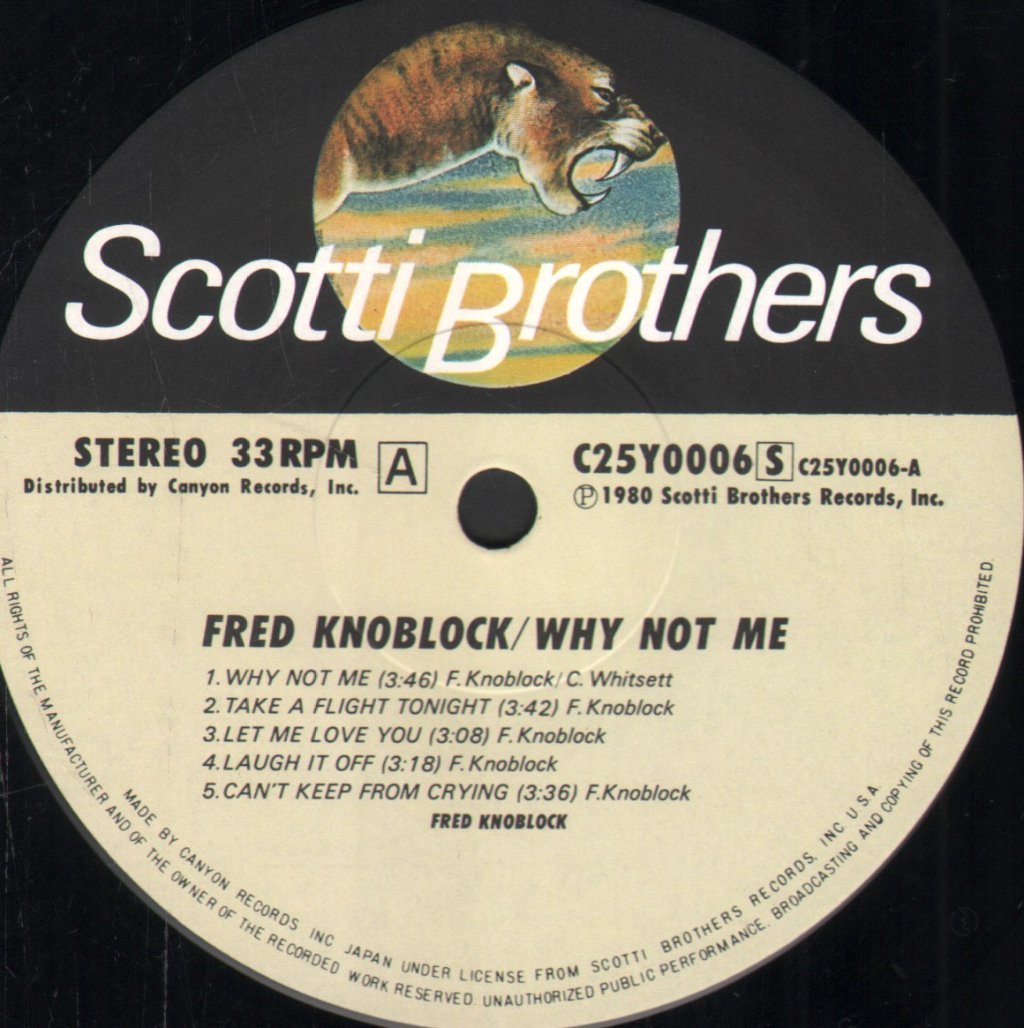 Fred Knoblock - Why Not Me - Lp