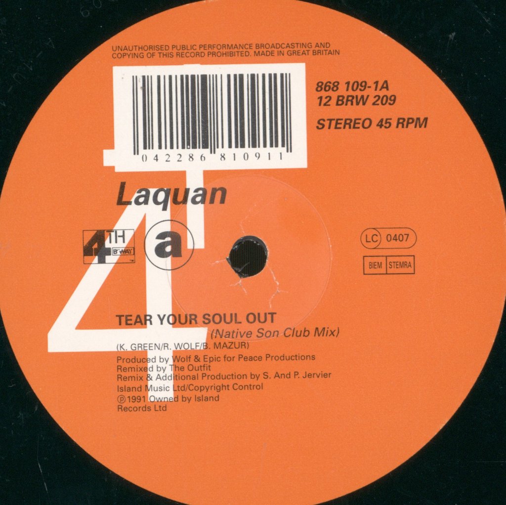 Laquan - Tear Your Soul Out - 12 Inch