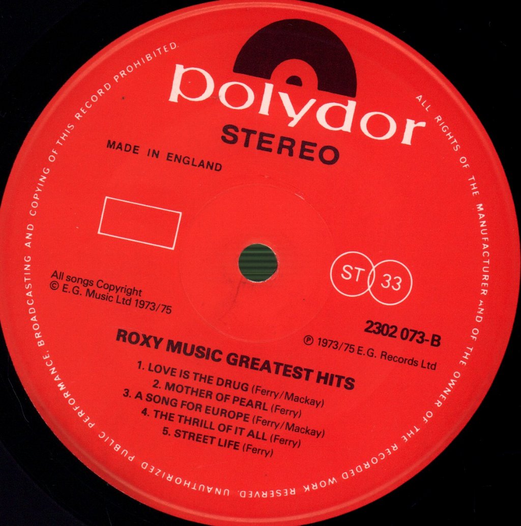 Roxy Music - Greatest Hits - Lp