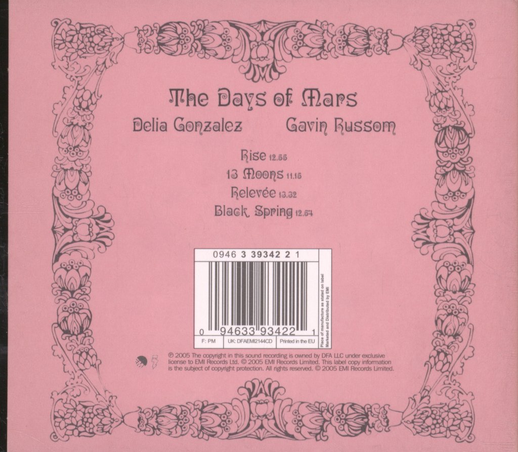 Delia Gonzalez & Gavin Russom - Days Of Mars - Cd