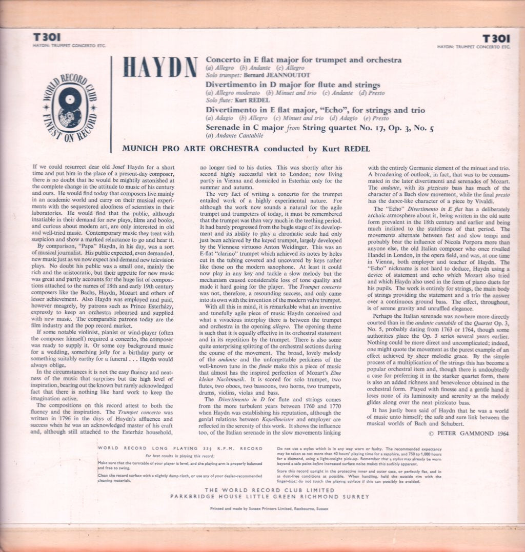 Joseph Haydn - Trumpet Concerto - Lp