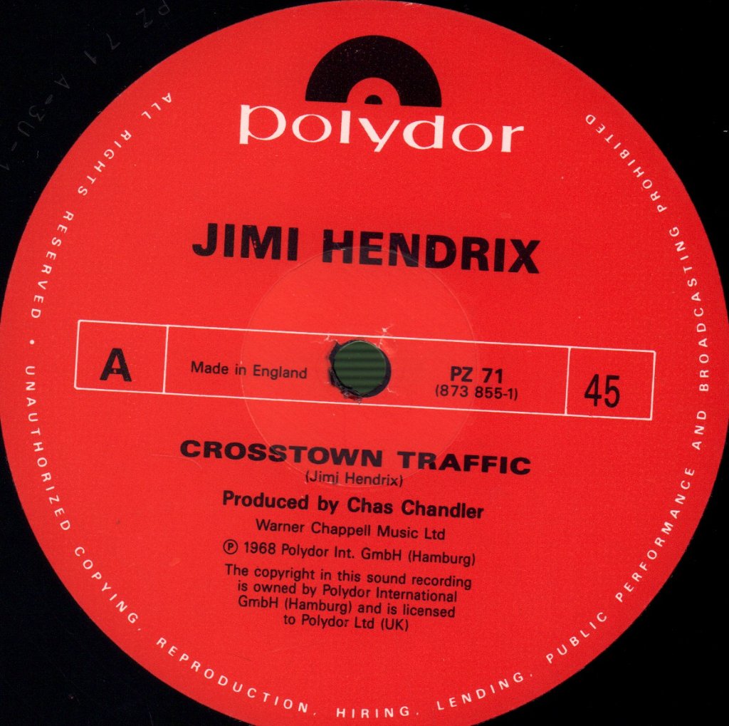 Jimi Hendrix - Crosstown Traffic - 12 Inch