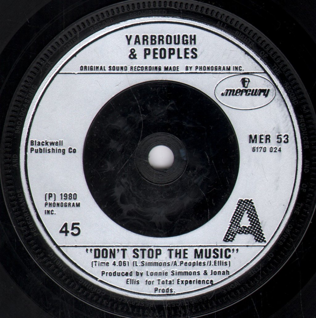 Yarbrough And Peoples - Don't Stop The Music - 7 Inch