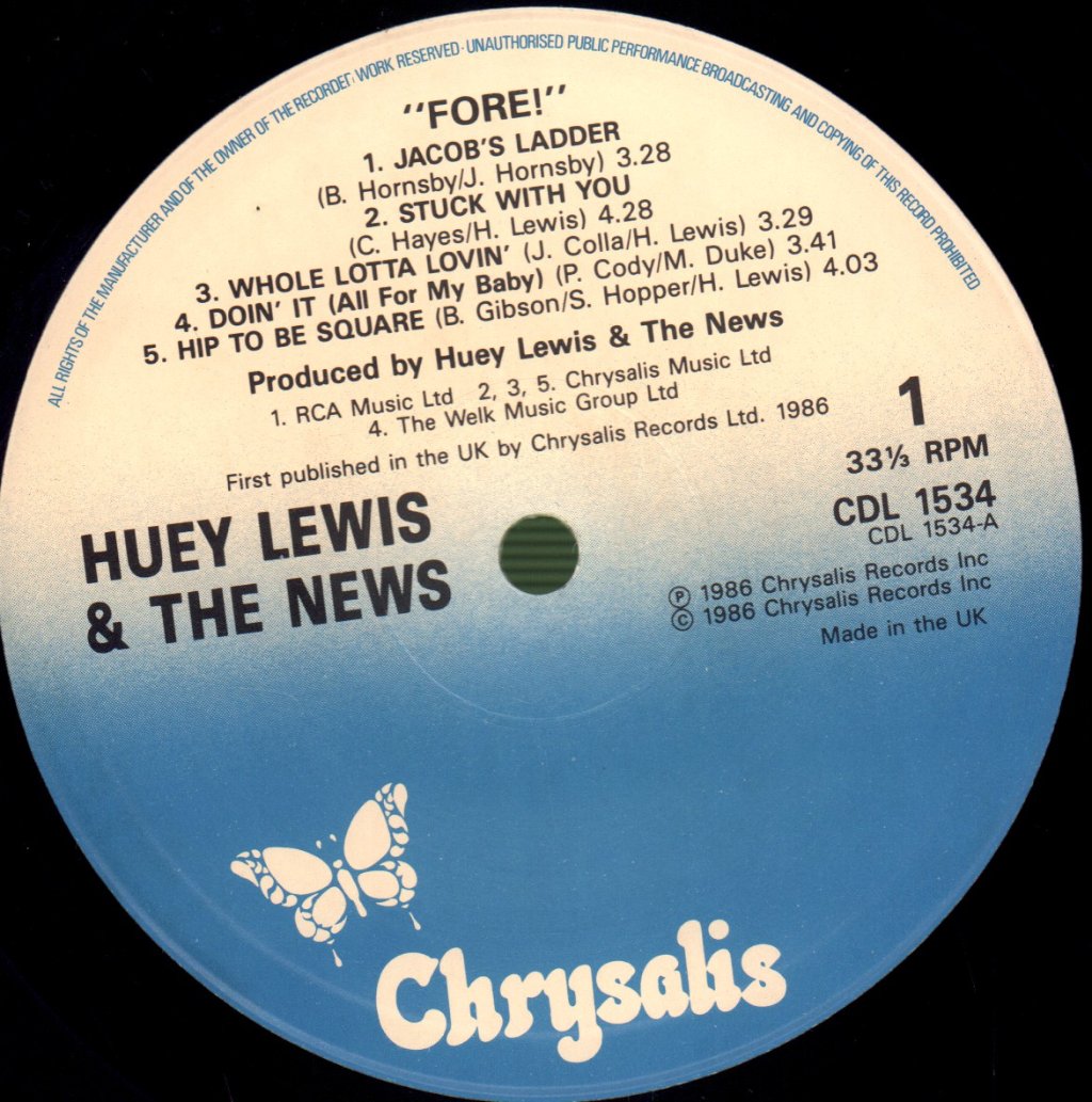 Huey Lewis And The News - Fore - Lp