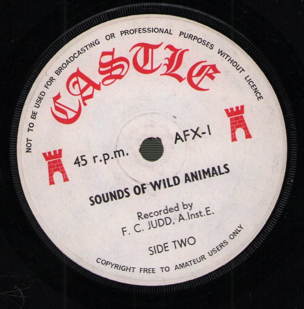 Frederick Judd - Sounds Of  Wild Animals - 7 Inch