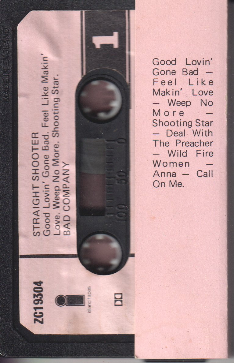 Bad Company - Straight Shooter - Cassette