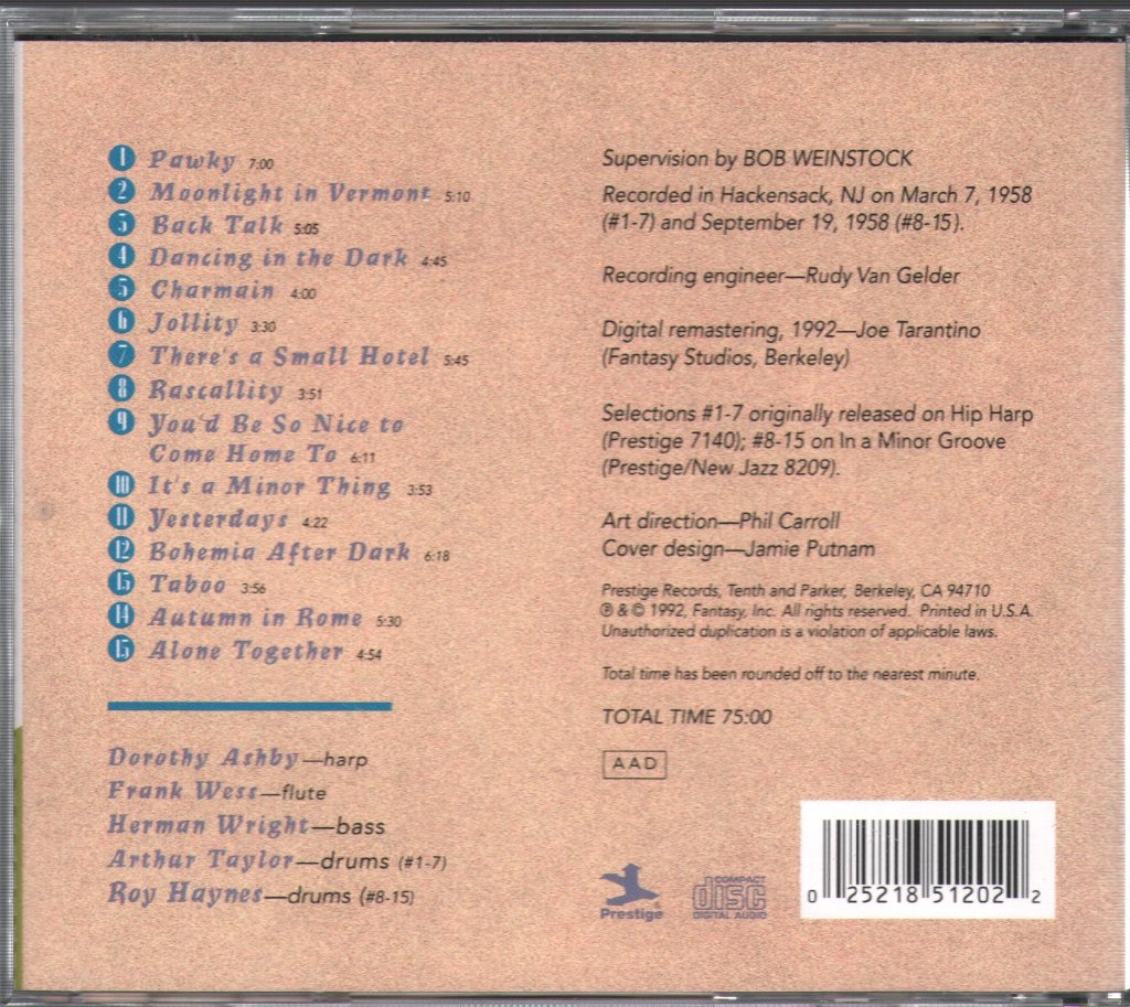 Dorothy Ashby - In A Minor Groove - Cd